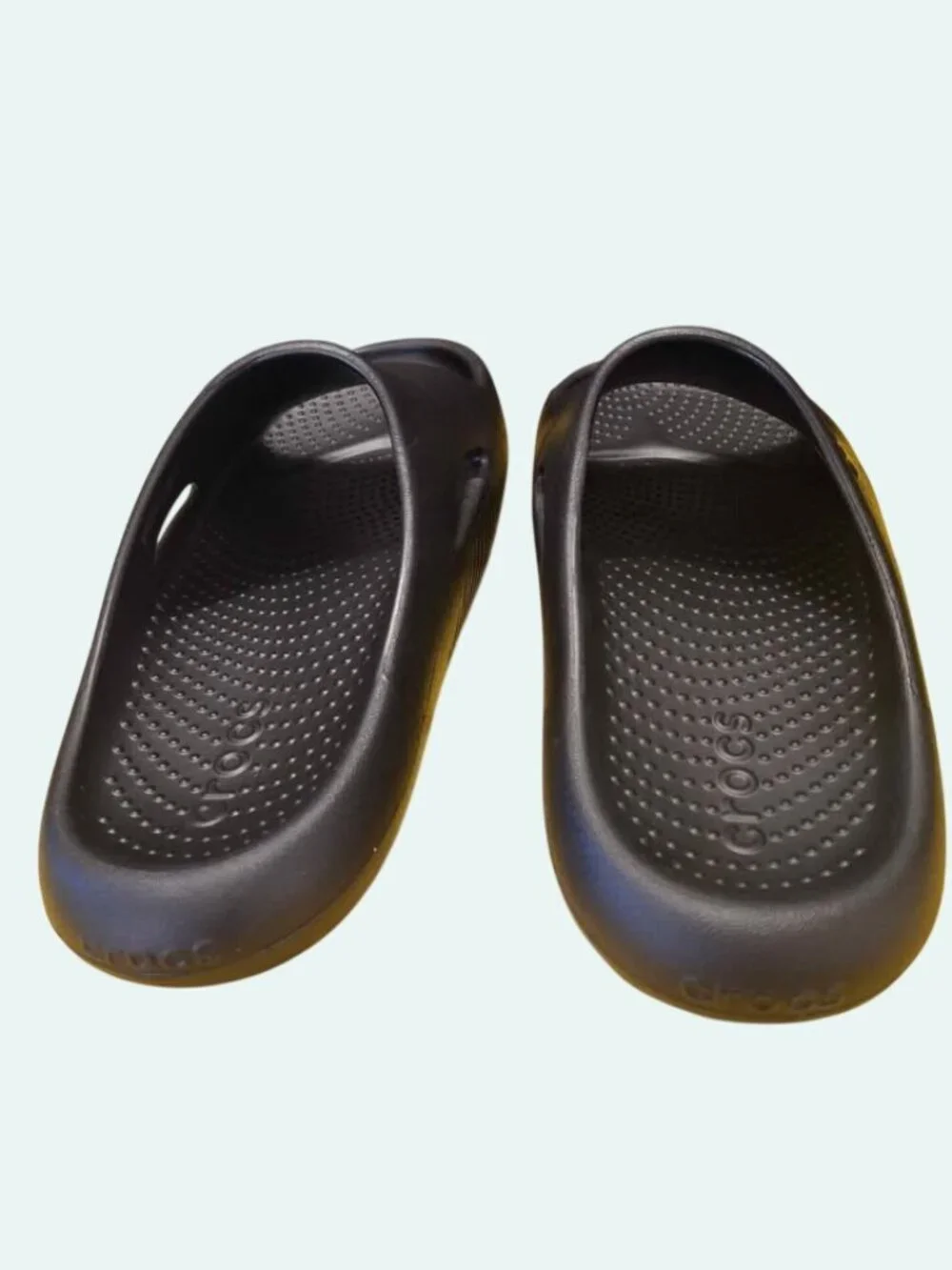 Crocs New Black Mellow Slides Size Womens 9/ Mens 7 NEW *SH1